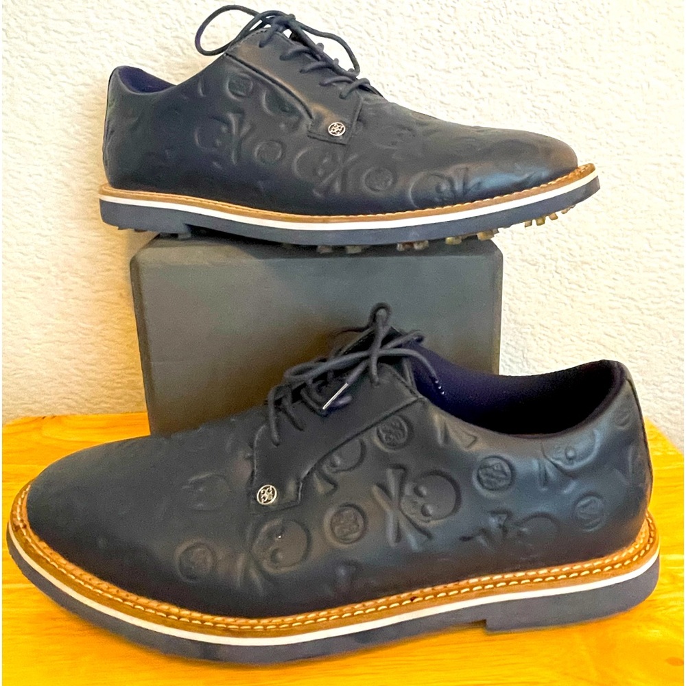 G/Fore Gallivanter Debossed Skull and T’s Leather Golf shoes men’s size 11.5